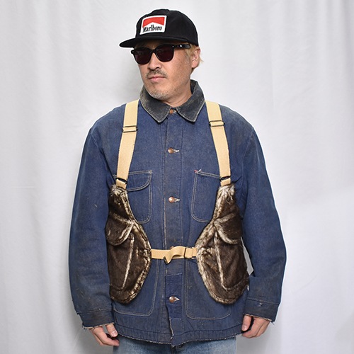 Fake Fur Hunting Vest�ʥե������ե��� �ϥ�ƥ��󥰥٥��ȡ˥֥饦��٥��� [a-8351]