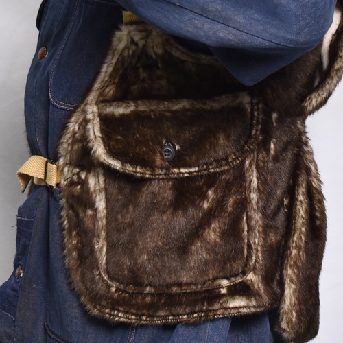 Fake Fur Hunting Vest�ʥե������ե��� �ϥ�ƥ��󥰥٥��ȡ˥֥饦��٥��� [a-8351]