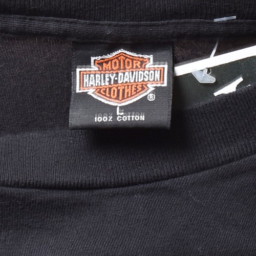 ��Vintage/Old Harley Davidson Dealer & Rally T-Shirt(�ϡ��졼���ӥåɥ��� T�����)�֥�å�/������L [y-1410]