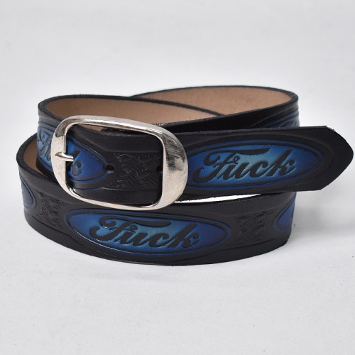 Brackney Leather Works��US/Embossed Fuck Logo Belt�ʥ֥�å��ˡ��쥶��������ߥ��� �쥶���٥�ȡ˥֥�å� [a-8706]