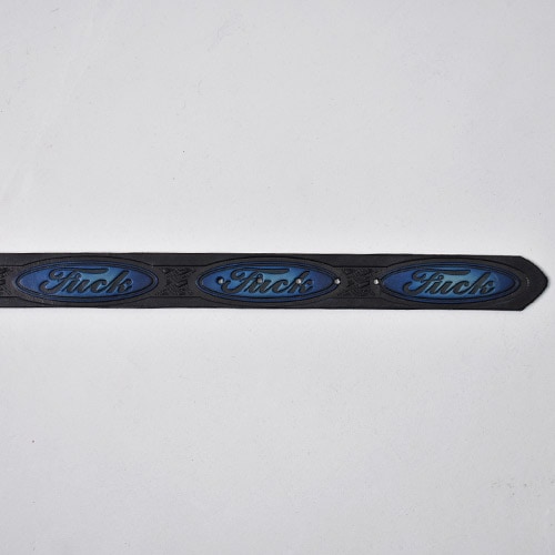 Brackney Leather Works��US/Embossed Fuck Logo Belt�ʥ֥�å��ˡ��쥶��������ߥ��� �쥶���٥�ȡ˥֥�å� [a-8706]