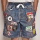 Fake Vintage Patched Denim Easy Shorts/Type-LP�ʥե�����������ơ����ǥ˥।���������硼�ȥѥ�ġ˥���ǥ��� [a-6023]