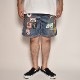 Fake Vintage Patched Denim Easy Shorts/Type-LP�ʥե�����������ơ����ǥ˥।���������硼�ȥѥ�ġ˥���ǥ��� [a-6023]