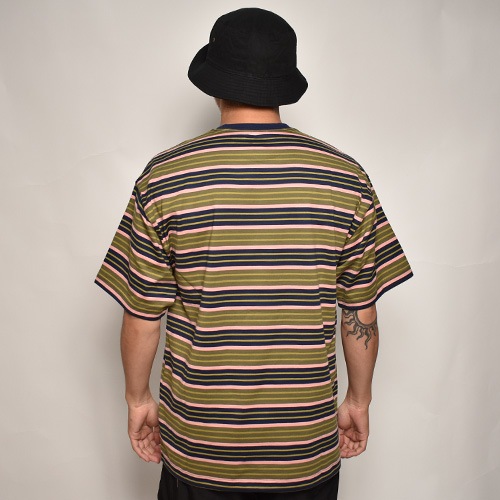 Dickies/Relaxed Fit Multi Striped Pocket S/S Tee�ʥǥ��å����� �ܡ������ݥ��å�T����ġ˥ͥ��ӡ��ߥ��꡼�֡ߥԥ� [a-6170]