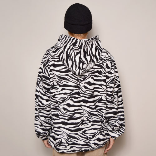 Zebra Printed Zip-Up Easy Hoodie(ゼブライージーパーカー