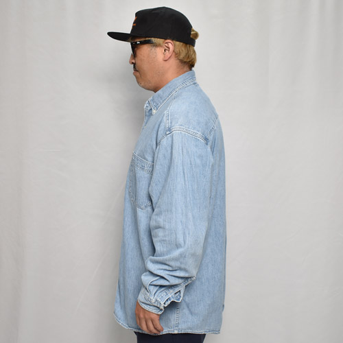 希少　OLD GAP DENIM チンストラップデニムシャツ　実寸 L〜XL 希少 OLD GAP DENIM チンストラップデニムシャツ 実寸 L〜XL 希少 OLD