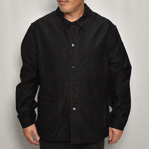 50's-60's Vintage French Black Moleskin Work Jacket(フレンチ