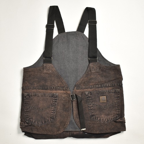 ��Customized Carhartt Chemical Black Over Dyed Hunting Vest�ʥ����ϡ��ȡߥ��� �ϥ�ƥ��󥰥٥��ȡ˥֥�å� [y-0831]