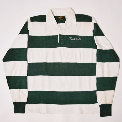 Dehen ラガーシャツ ボーダー　アメリカ製　80s 90s コットン Dehen Knitting Co,./Rugger Shirt（ディーエン ラガーシャツ