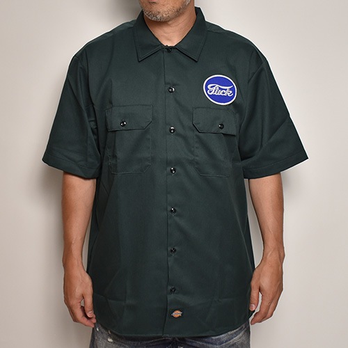 Fuck Logo Patched S/S Work Shirtʥեå ġ˥ϥ󥿡꡼ [a-6024]