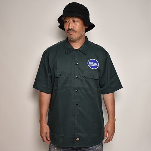 Fuck Logo Patched S/S Work Shirtʥեå ġ˥ϥ󥿡꡼ [a-6024]