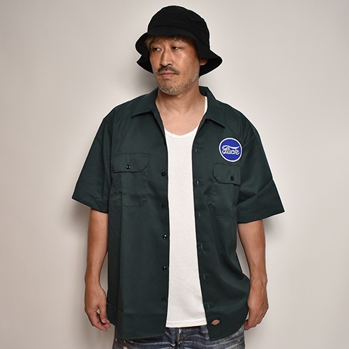 Fuck Logo Patched S/S Work Shirtʥեå ġ˥ϥ󥿡꡼ [a-6024]