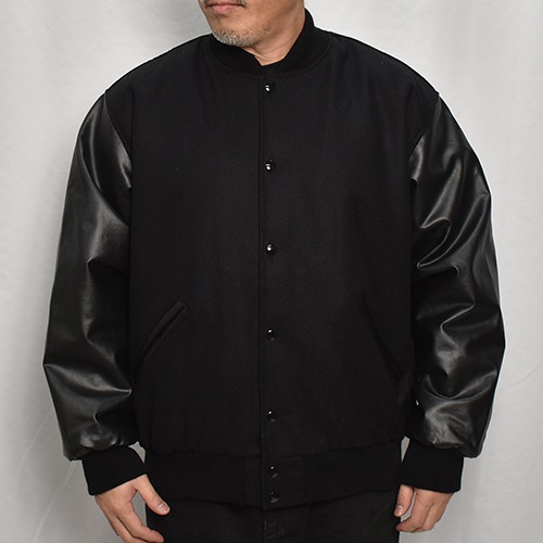 PHORE メタファー 日本製 Leather Stadium Jacket ウール x レザー スタジャン MET-13A00 2 ブラック スタジアムジャンパー ボンバージャケット アウター【中古】【PHORE】 METAPHORE メタファー 日本製 Leather Stadium Jacket ウール x レザー