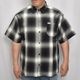 Cal Top��US/Customized Ombre Check S/S Shirt�ʥ����ȥåסߥ��� ����֥�����å�����ġ˥֥�å��ߥۥ磻�� [a-7899]