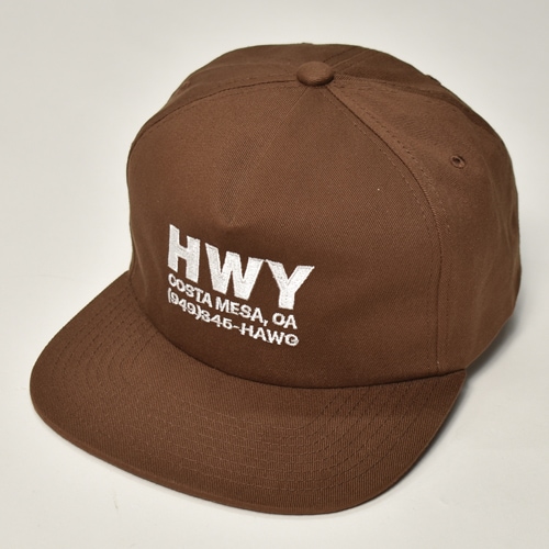 HWY��US/Hawg Twill 5Panel Cap�ʥ��������֥�塼�磻�ߥ��� ����åס˥֥饦��ߥۥ磻�� [a-7945]