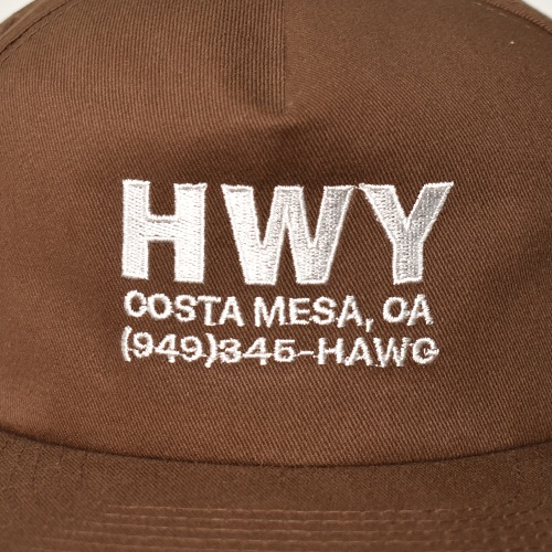 HWY��US/Hawg Twill 5Panel Cap�ʥ��������֥�塼�磻�ߥ��� ����åס˥֥饦��ߥۥ磻�� [a-7945]
