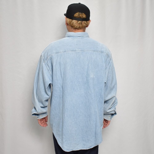 GAP ギャップ　ロングスリーブシャツ 恐竜　90s 00s old タグ付き 90's Old Gap/L/S Denim Shirt Made in USA（ギャップ デニム