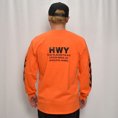 HWY ロンT HWY/ハイウェイ CHROME LS T-SHIRT/ロングスリーブTシャツ・BLACK