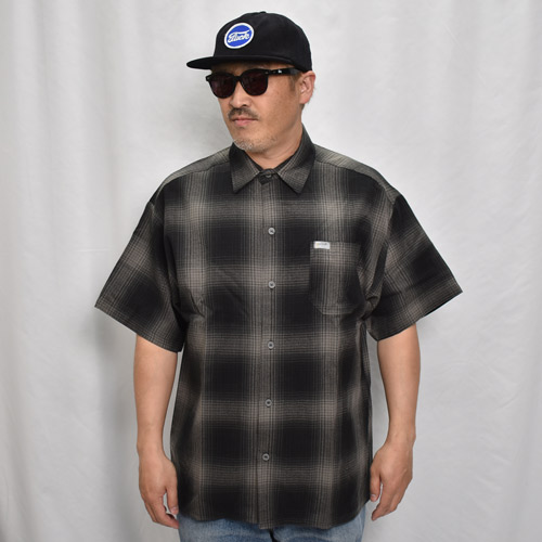 Cal Top×US/Customized Ombre Check S/S Shirt（キャルトップ×アス