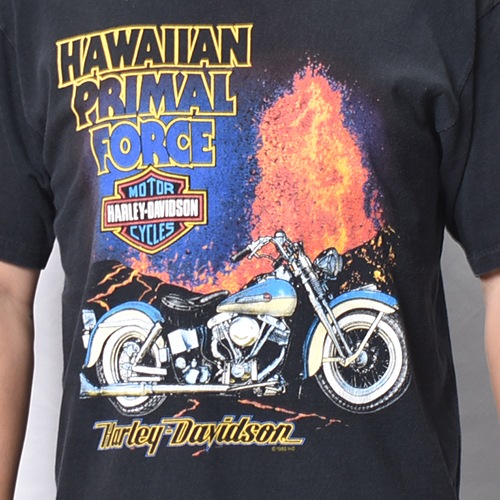 ��Vintage/Old Harley Davidson Dealer & Rally T-Shirt(�ϡ��졼���ӥåɥ��� T�����)�֥�å�/������XL���� [y-1413]