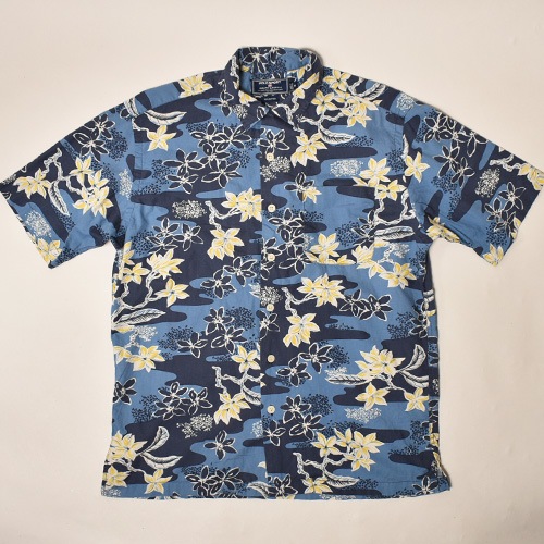 ・Polo Sport/S/S Flower Patterned Shirt（ポロスポーツ アロハシャツ）ブルー×イエロー×ホワイト/サイズM