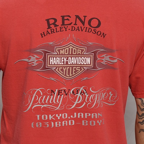 Panty DropperUS/Custom Printed Biker S/S T-Shirt/Script Logo Reflector(ѥƥɥåѡߥ T)å/L [y-0425]