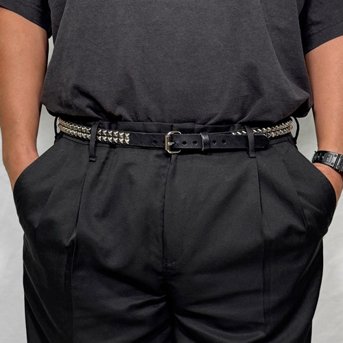 Brackney Leather Works/2-Row Sttuded 3/4 inch Leather Beltʥ֥åˡ쥶 2Ϣå٥ȡ˥֥å [a-8156]