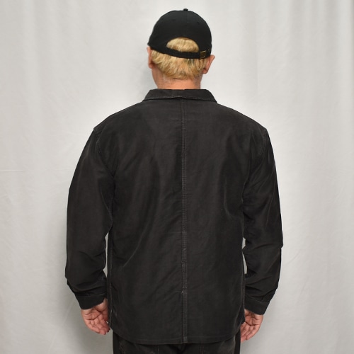 50's-60's Vintage French Black Moleskin Work Jacket(ե⡼륹 㥱å)֥å/56cm [y-0612]