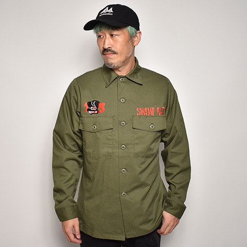 Us Customized US Military Swamp Rat L/S Utility Shirt��US�ߥ꥿�꡼ �桼�ƥ���ƥ�����ġ˥��꡼�� [a-5289]