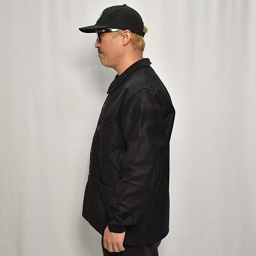 【値下中】Fraizzoli モールスキンワークジャケット　サイズ46　ブラック Old French Black Moleskin Work Jacket(フレンチモールスキン ワーク