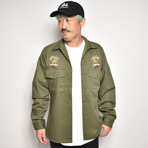 Us Customized US Military Pacific Coast Tour L/S Utility Shirt��US�ߥ꥿�꡼ �桼�ƥ���ƥ�����ġ˥��꡼�� [a-5290]