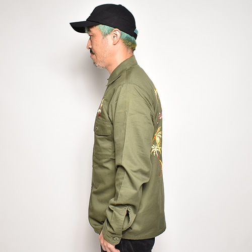 Us Customized US Military Pacific Coast Tour L/S Utility Shirt��US�ߥ꥿�꡼ �桼�ƥ���ƥ�����ġ˥��꡼�� [a-5290]