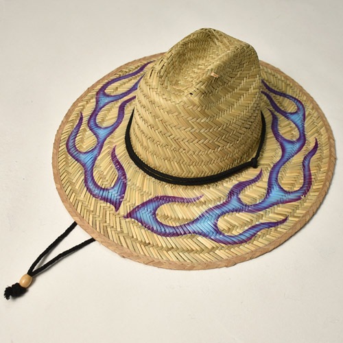 GRIMB Krazy Paint��Us/Flames Straw Hat(�����ߥ��� ���ȥ����ϥå�)�ʥ�����ߥѡ��ץ�ߥ饤�ȥ֥롼 [a-6999]