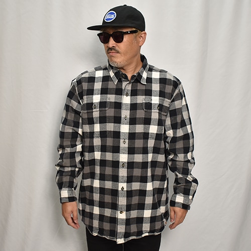 Carhartt/Cotton Flannel L/S Shirtʥϡ ͥ륷ġ˥֥åߥۥ磻ȡߥ졼/XL [y-0540]