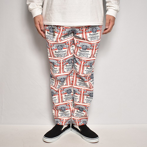 Budweiser/Allover Printed Easy Pants�ʥХɥ磻���� ���������ѥ�ġ˥ۥ磻�ȡߥͥ��ӡ��ߥ�å� [a-6959]
