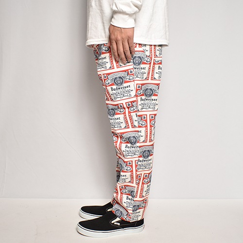 Budweiser/Allover Printed Easy Pants�ʥХɥ磻���� ���������ѥ�ġ˥ۥ磻�ȡߥͥ��ӡ��ߥ�å� [a-6959]