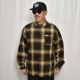 Cal Top��US/Customized Ombre Check L/S Shirt�ʥ����ȥåסߥ��� ����֥�����å�����ġ˥֥饦��ߥ����� [a-7821]