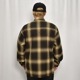 Cal Top��US/Customized Ombre Check L/S Shirt�ʥ����ȥåסߥ��� ����֥�����å�����ġ˥֥饦��ߥ����� [a-7821]