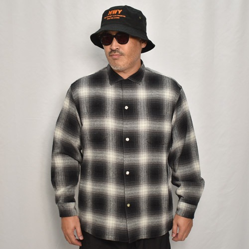 Towncraft 長袖シャツ ブラック・ホワイトチェック TOWNCRAFT（タウンクラフト ）・PENNY'S（ぺニーズ）】 50S W