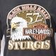 ��Vintage/Old Harley Davidson Dealer & Rally T-Shirt(�ϡ��졼���ӥåɥ��� T�����)�֥�å�/������L [y-1417]