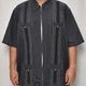 ��US Customized Over Dyed S/S Guayabera Shirt(�����С��������塼�Х����)�֥�å�/������2XL [y-0317]
