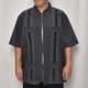 ��US Customized Over Dyed S/S Guayabera Shirt(�����С��������塼�Х����)�֥�å�/������2XL [y-0317]