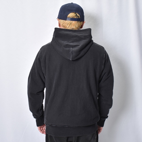 Champion/Reverse Weave Black Faded Zip Hoodie�ʥ����ԥ��� ��С����������֥������åȡ˥֥�å� [a-8410]