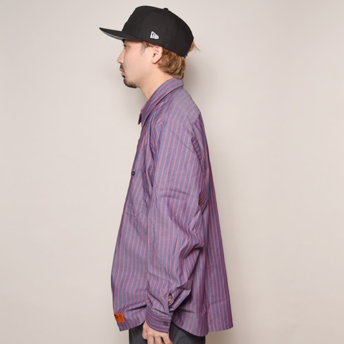 Red Kap��US/L/S Wide Silhouette Striped Work Shirt�ʥ�åɥ���åסߥ��� �磻�ɥ��륨�åȥ���ġ˥ͥ��ӡ��ߥ�å� [a-3458]