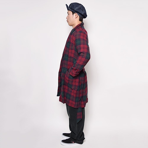 ��Checked Wool Gown Coat(�����å������륬���󥳡���)��åɡߥ��꡼��/������F [z-0307]