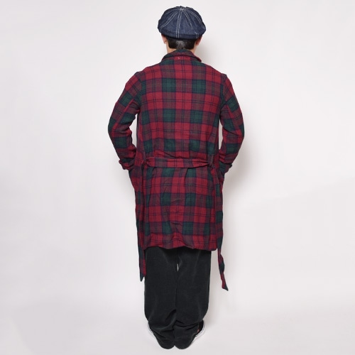 ��Checked Wool Gown Coat(�����å������륬���󥳡���)��åɡߥ��꡼��/������F [z-0307]