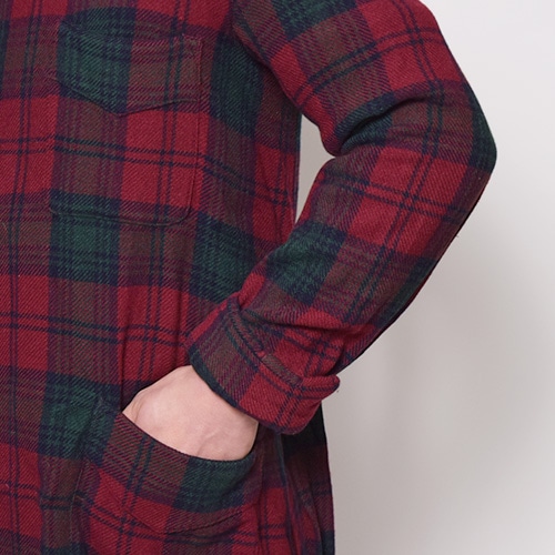 ��Checked Wool Gown Coat(�����å������륬���󥳡���)��åɡߥ��꡼��/������F [z-0307]