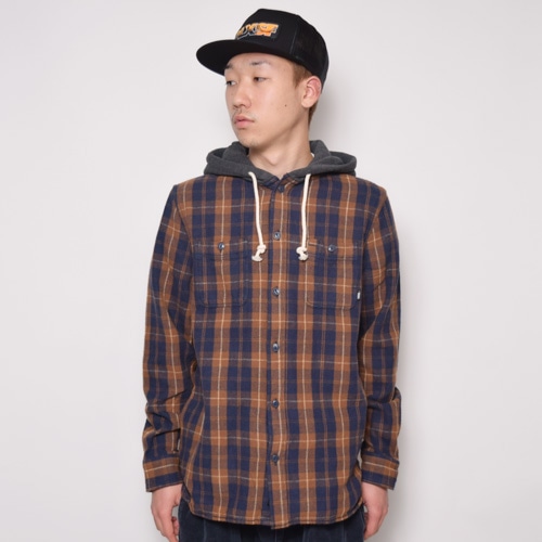 Vans/Lopes Hooded Flannel ShirtʥХ աɥåͥ륷ġ˥ͥӡߥ֥饦 [a-2082]