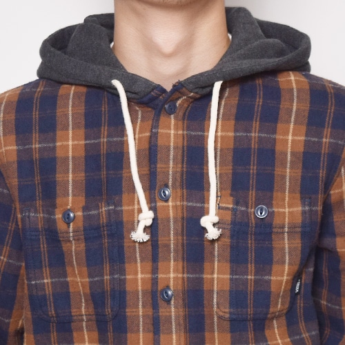 Vans/Lopes Hooded Flannel ShirtʥХ աɥåͥ륷ġ˥ͥӡߥ֥饦 [a-2082]