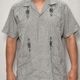 ��US Customized Over Dyed S/S Guayabera Shirt(�����С��������塼�Х����)�֥�å�/������42 [y-0319]